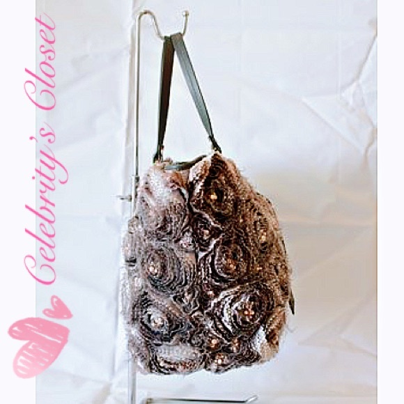 ♥️SOLD♥️✨HP✨RARE VALENTINO Limited Edition Rosier Lavender Pearls Shoulder Bag - Picture 11 of 16